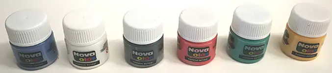 Foto uit de officiële melding: NOVA COLOR® Finger paint FATIH 25 ml, 6 colours Vingerverf set — risico: Chemische risico's