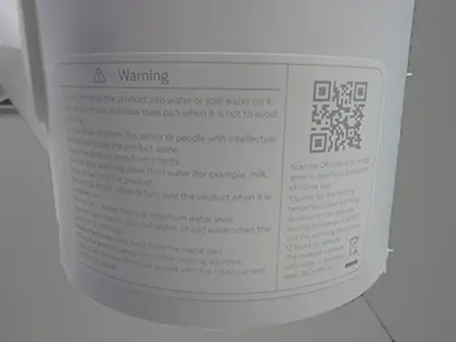 Photo from the official notice: Viomi VIOMI Smart Kettle — electric shock & fire risk