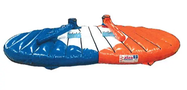 Foto dell’avviso ufficiale: Zizo Inflatables Rock'n Roll Extreme, AFo4P Clown, Zig Zag Zap, Tumbling Mat, Gladiator Attrezzature da gioco  — rischio: Ustioni & Incendio