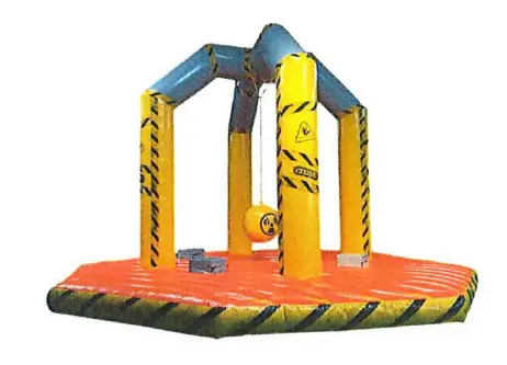 Photo from the official notice: Zizo Inflatables Playbed Farm, Punch'm off Extreme, Inflatable Extreme and Activity Center inflatable play equ — burns & fire risk
