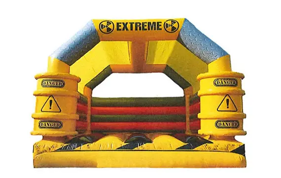 Photo from the official notice: Zizo Inflatables Playbed Farm, Punch'm off Extreme, Inflatable Extreme and Activity Center inflatable play equ — burns & fire risk