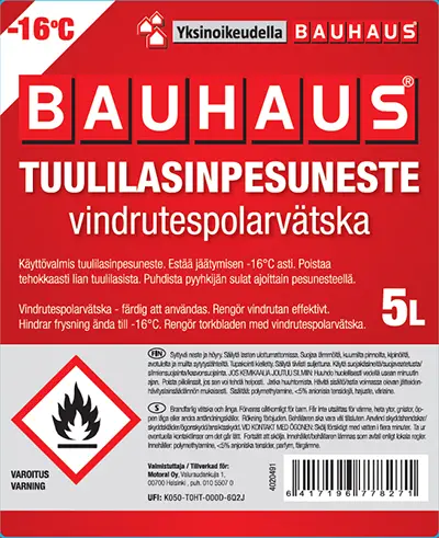 Photo from the official notice: Alexela, Automaailm, Bauhaus, CarMan, Carlake, GO4, Nordic Talvine klaasipesuvedelik (ET); Tuulilasinpesuneste — chemical risk