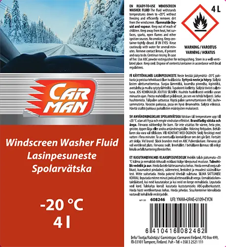 Photo from the official notice: Alexela, Automaailm, Bauhaus, CarMan, Carlake, GO4, Nordic Talvine klaasipesuvedelik (ET); Tuulilasinpesuneste — chemical risk