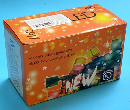 Photo de l’avis officiel: NEW / LED karácsonyi égősor Chaîne d’éclairage — risque: Brûlures & Choc électrique (A12/00705/21)