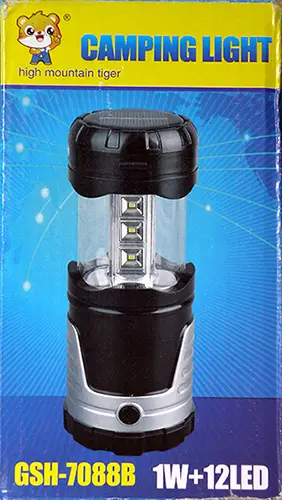 Photo de l’avis officiel: high mountain tiger CAMPING LIGHT Lampe LED portable — risque: Brûlures & Choc électrique (A12/00740/21)