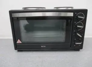 Photo de l’avis officiel: ECG Eletric stove with hot plates Mini four — risque: Choc électrique