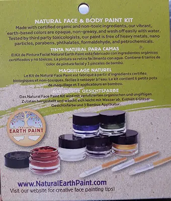 Foto uit de officiële melding: Natural Earth Paint Natural Face Paint Gelaatsverf set — risico: Microbiologische risico's