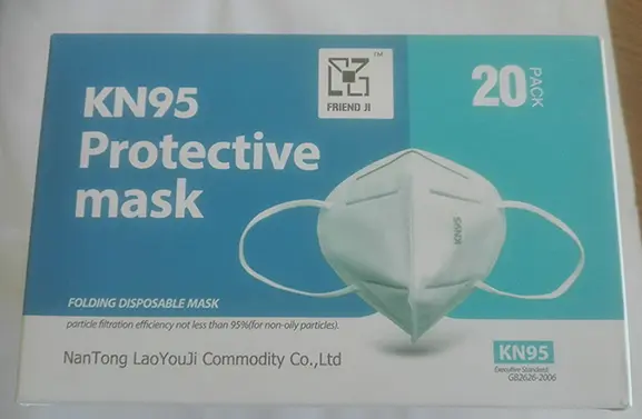 Foto uit de officiële melding: FRIEND JI KN95 Protective Mask Het masker van het deeltjefilter — risico: Microbiologische risico's