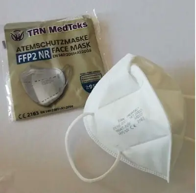 Foto aus der offiziellen Meldung: TRN MedTeks Face Mask TRNMT Partikelfiltermaske — Risiko: Gesundheitsrisiken/Sonstige