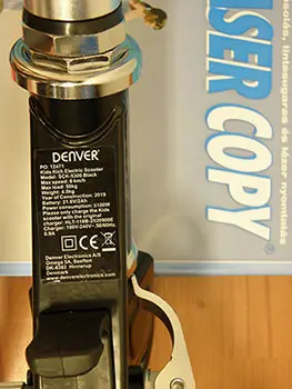Photo de l’avis officiel: Denver Kids Kick Electric Scooter Scooter électrique — risque: Brûlures & Incendie