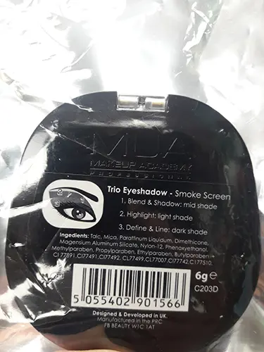Foto dell’avviso ufficiale: MUA MAKEUP ACADEMY PROFESSIONAL Trio Eyeshadow Ombretto — rischio: Rischio chimico
