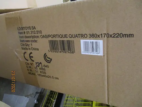 Foto dell’avviso ufficiale: MAXITOYS PORTIQUE QUATRO / OASIS Gioca cornice con scivolo e altalene — rischio: Intrappolamento & Lesioni