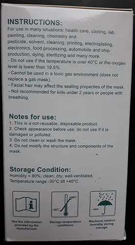 Photo from the official notice: Barbeador Protective masks particle filter mask — suffocation risk