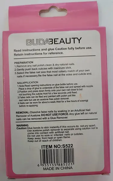 Foto dell’avviso ufficiale: Guda Beauty Nail Kit Unghie false — rischio: Rischio chimico (A12/00825/21)