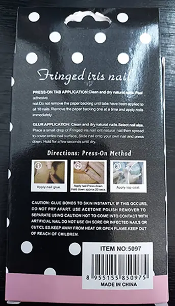 Foto dell’avviso ufficiale: Allura Self Adhesive False Nails Unghie false — rischio: Rischio chimico (A12/00819/21)