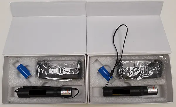 Foto aus der offiziellen Meldung: Laserpointer — Risiko: Sehschaden (INFO/00119/21)