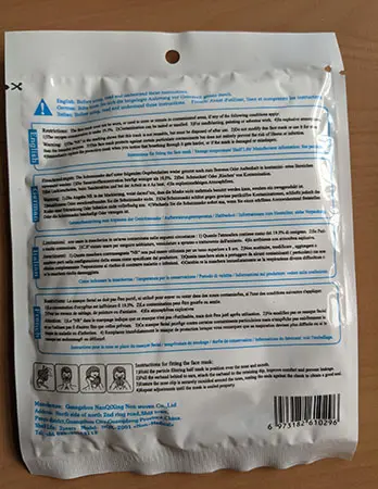 Foto do aviso oficial: NQX Filter Half Mask Máscara de filtro de partículas — risco: Risco para a saúde / outro