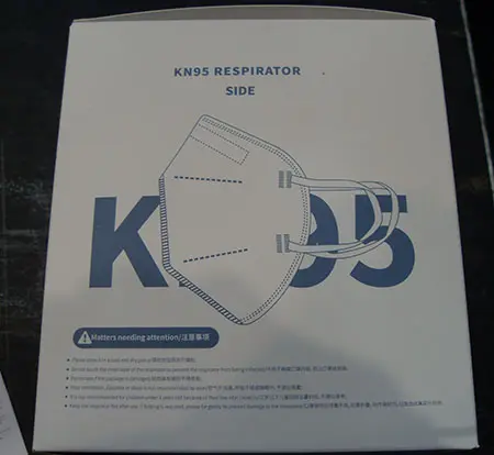 Foto aus der offiziellen Meldung: KN95 Respirator  Atemschutzmaske KN95 Partikelfiltermaske — Risiko: Gesundheitsrisiken/Sonstige