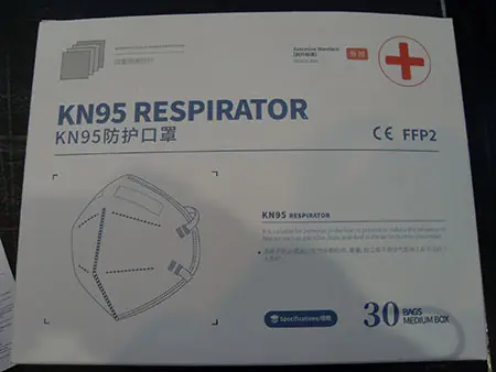 Foto aus der offiziellen Meldung: KN95 Respirator  Atemschutzmaske KN95 Partikelfiltermaske — Risiko: Gesundheitsrisiken/Sonstige
