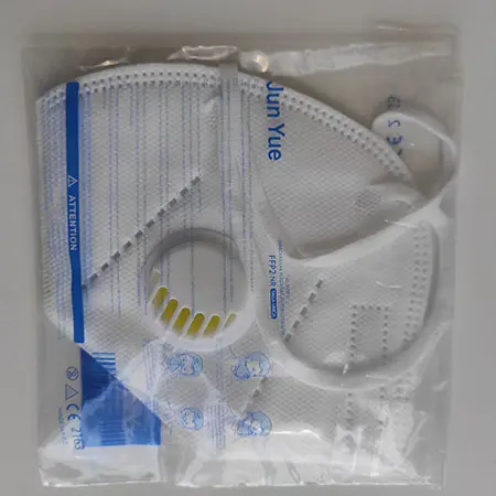 Foto aus der offiziellen Meldung: Jun Yue Mascarillas plegadas autofiltrantes Partikelfiltermaske — Risiko: Gesundheitsrisiken/Sonstige