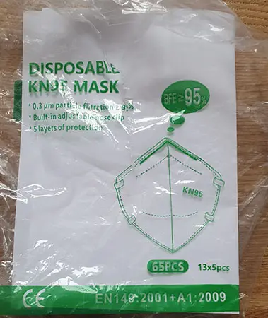 Foto dell’avviso ufficiale: Disposable KN95 Mask Maschera filtro particella — rischio: Rischio per la salute / altro