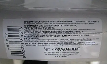 Foto dell’avviso ufficiale: Progarden Altea Bianca Sedia di plastica — rischio: Tagli