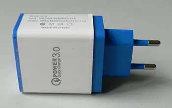Foto dell’avviso ufficiale: Qualcomm SUPER CHARGER / POWER Quick Charge 3.0 Caricabatterie USB — rischio: Scossa elettrica