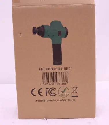 Photo from the official notice: Core Massage gun — electric shock risk