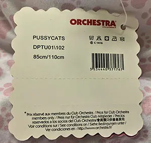 Photo from the official notice: Disney PUSSYCATS sleep bag for babies — entrapment & injuries risk
