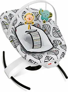 Foto dell’avviso ufficiale: Fisher Price 2-in-1 Soothe ‘n Play Glider Ginocchia per bambini — rischio: Soffocamento per inalazione