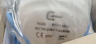 Photo de l’avis officiel: CLEANAIR Filtering half mask Masque filtre à particules — risque: Risque sanitaire/autre