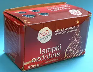 Photo de l’avis officiel: lampki ozdobne Chaîne d’éclairage — risque: Brûlures & Choc électrique