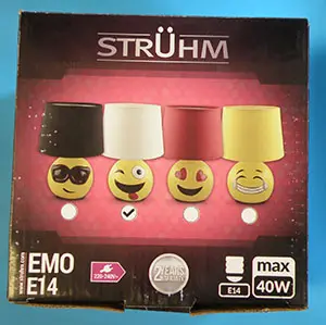 Photo de l’avis officiel: STRÜHM Asztali lámpa Lampe de bureau — risque: Brûlures & Choc électrique