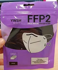 Photo de l’avis officiel: YWSH FFP2 Face mask Masque filtre à particules — risque: Risque sanitaire/autre