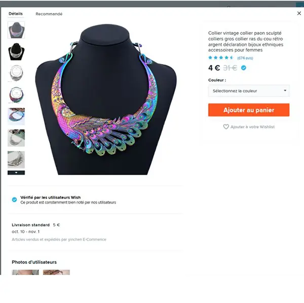 Foto dell’avviso ufficiale: Collier vintage collier paon sculpté colliers gros collier ras du cou rétro argent déclaration bijou Collana d — rischio: Rischio chimico