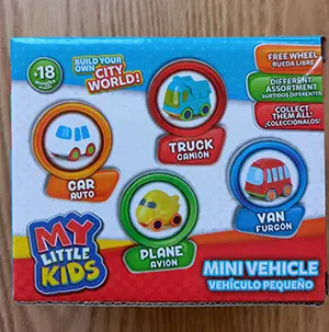 Foto aus der offiziellen Meldung: Happy Line MY LITTLE KIDS Vehicle Spielzeugauto — Risiko: Ersticken