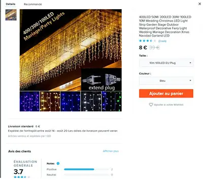 Foto dell’avviso ufficiale: 400LED 50M/ 300LED 30M/ 100LED EU 10M Wedding Christmas LED Light Strip Garden Stage Outdoor Waterpr Catena di — rischio: Scossa elettrica