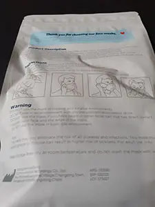 Foto dell’avviso ufficiale: Disposable Face Mask Maschera filtro particella — rischio: Rischio per la salute / altro (A12/01014/21)