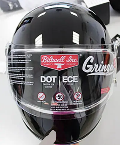 Photo de l’avis officiel: Biltwell Gringo S DOT Casque de moto — risque: Blessures