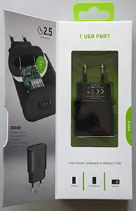 Foto aus der offiziellen Meldung: Sbs Travel charger USB-Ladegerät — Risiko: Elektrischer Schlag