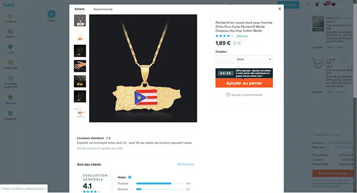 Photo de l’avis officiel: Pendentif en cuivre doré pour homme Porto Rico Carte Pendentif Mode Drapeau Hip Hop Collier Mode Collier avec  — risque: Risque chimique