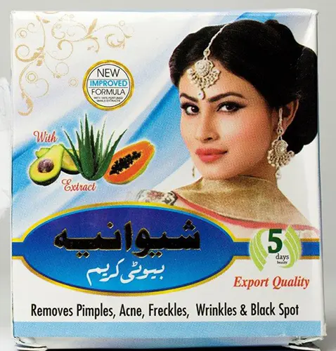 Foto dell’avviso ufficiale: AQSA Cosmetics Shivanya Beauty Cream Crema schiarente per la pelle — rischio: Rischio chimico