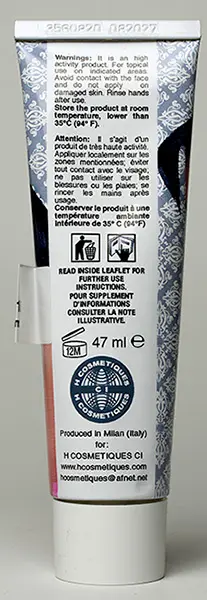 Foto aus der offiziellen Meldung: H Cosmetics, New Light Zaban Cream Aufhellungscreme der Haut — Risiko: Chemikalie