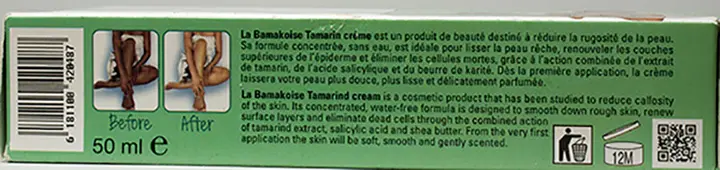 Foto aus der offiziellen Meldung: H Cosmetics, La Bamakoise La Bamakoise Tamarin Creme Hautaufhellungscreme — Risiko: Chemikalie