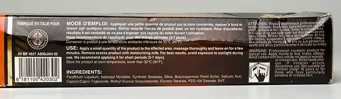 Foto dell’avviso ufficiale: H Cosmetics El Nett Cream Crema schiarente per la pelle — rischio: Rischio chimico