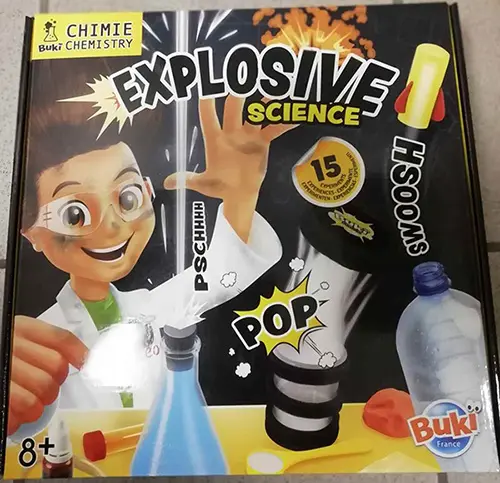 Photo de l’avis officiel: BUKI EXPLOSIVE SCIENCE Jeu de jouets expérimentaux — risque: Risque chimique & Dommages à la vue