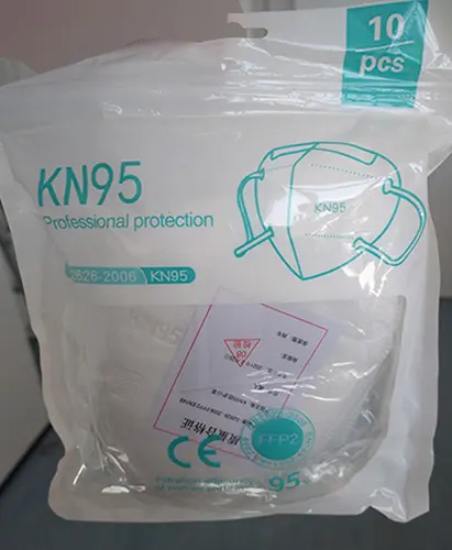 Foto aus der offiziellen Meldung: KN95 Professional Protection Partikelfiltermaske — Risiko: Gesundheitsrisiken/Sonstige (A12/01088/21)