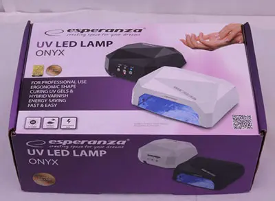Foto do aviso oficial: Esperanza ONYX Lâmpada LED UV — risco: Choque elétrico