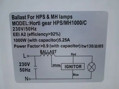 Photo de l’avis officiel: Horti Gear Appareil de commande pour lampe à décharge — risque: Choc électrique