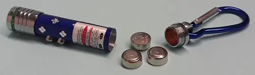 Foto aus der offiziellen Meldung: ZQ Laserpointer — Risiko: Sehschaden (A12/01081/21)